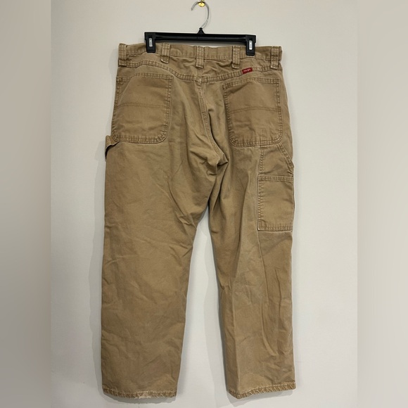 Mens Wrangler 94LSWAO Tan Work Pants - Picture 2 of 4